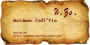 Waldman Zsófia névjegykártya