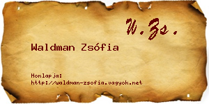 Waldman Zsófia névjegykártya