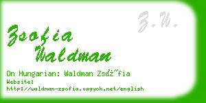 zsofia waldman business card